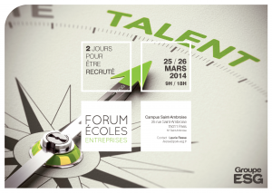 forum ecoles entreprises mars 2014 groupe esg