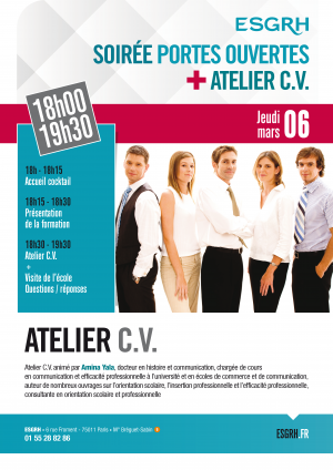 Soirée Portes Ouvertes spéciale atelier CV Soirée Portes Ouvertes spéciale atelier CV
